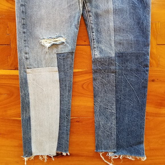 Levi's 501 Straight Leg Crop Ankle Jeans W28 L27 - Picture 5 of 8